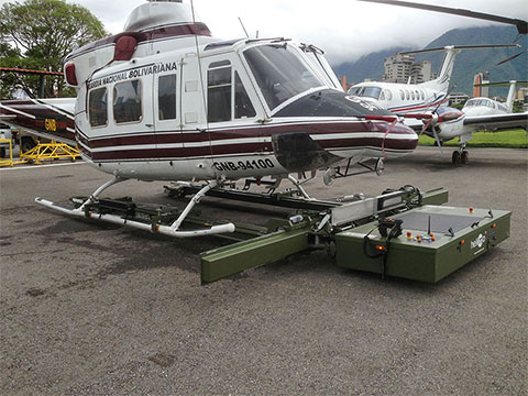 Skid-operated helicopters can also be moved easily and efficiently using the Helimo model.