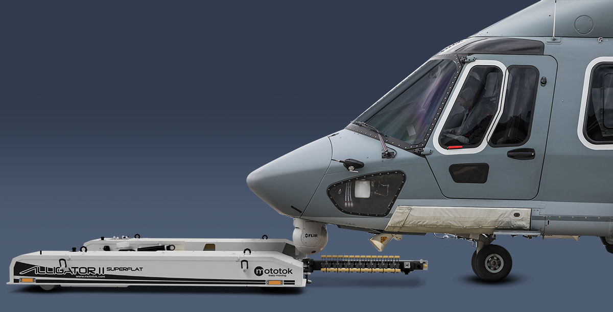 Mototok LB 7500 with a NH90 · Field of Applikation: Military and other Forces