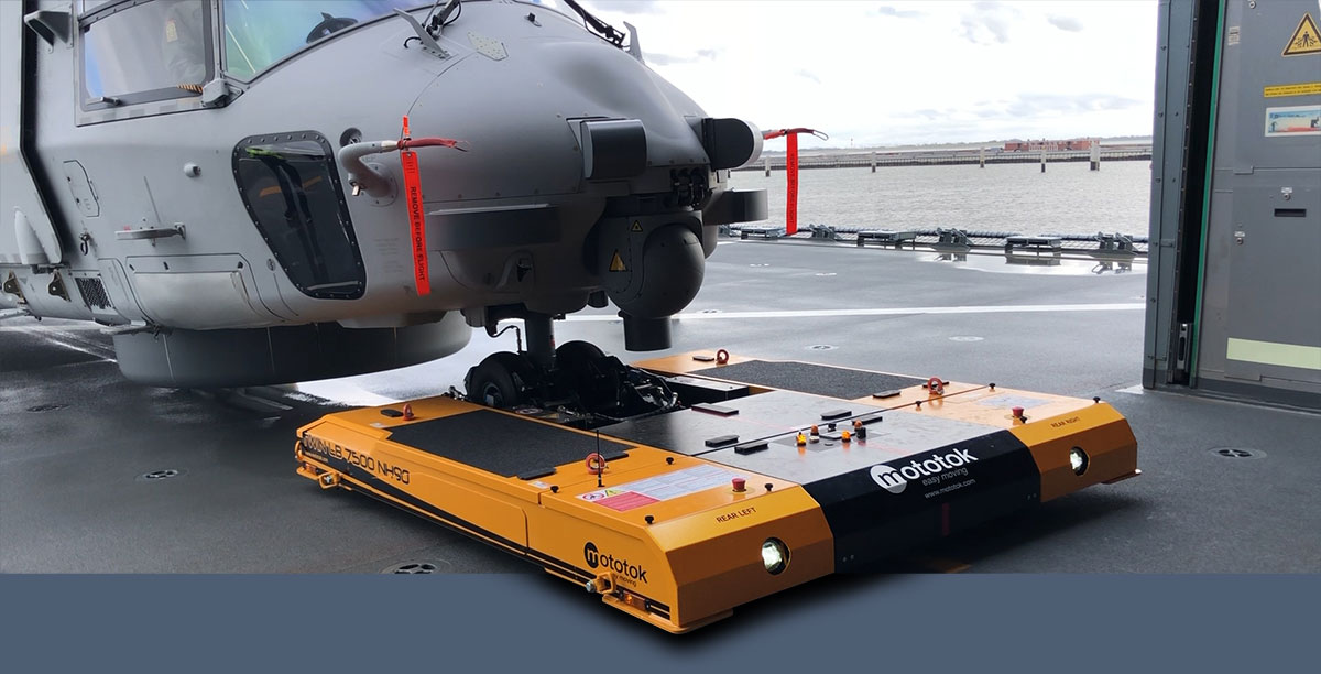 Mototok LB 7500 with a NH90 · Field of Applikation: Military and other Forces