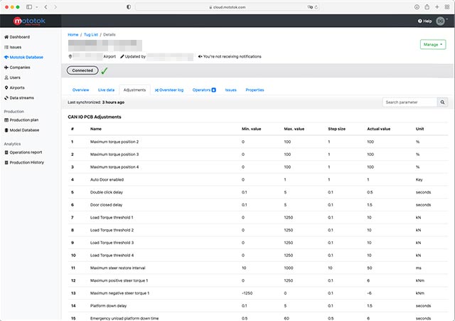 Mototok Digital Cloud – Adjustments