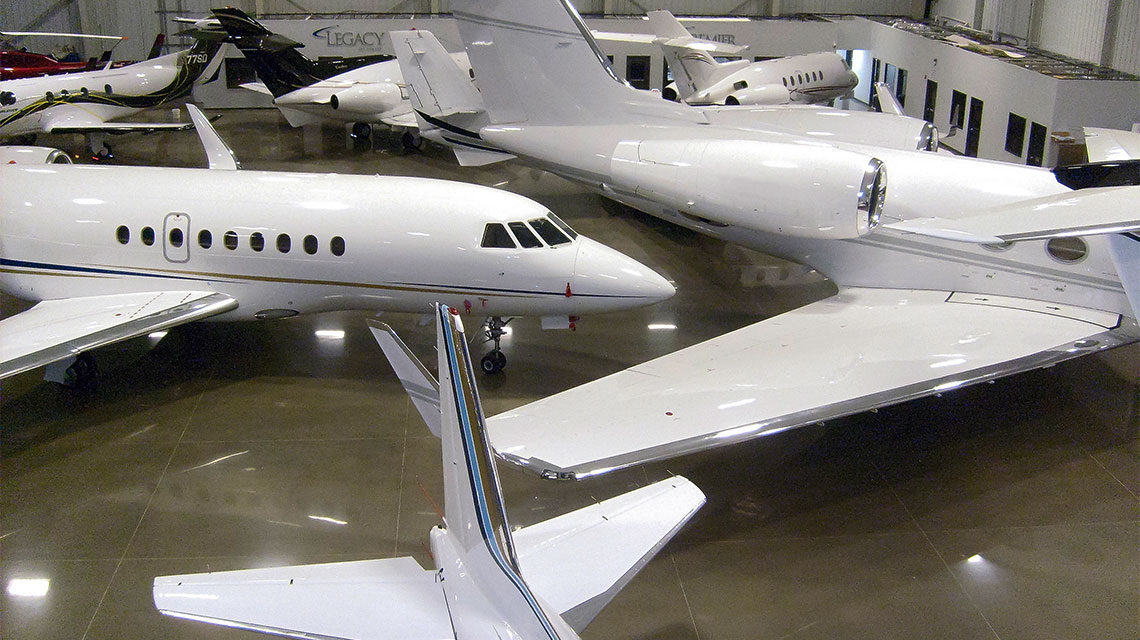 Park Aircraft directly towards the wall of the hangar to increase parking space.